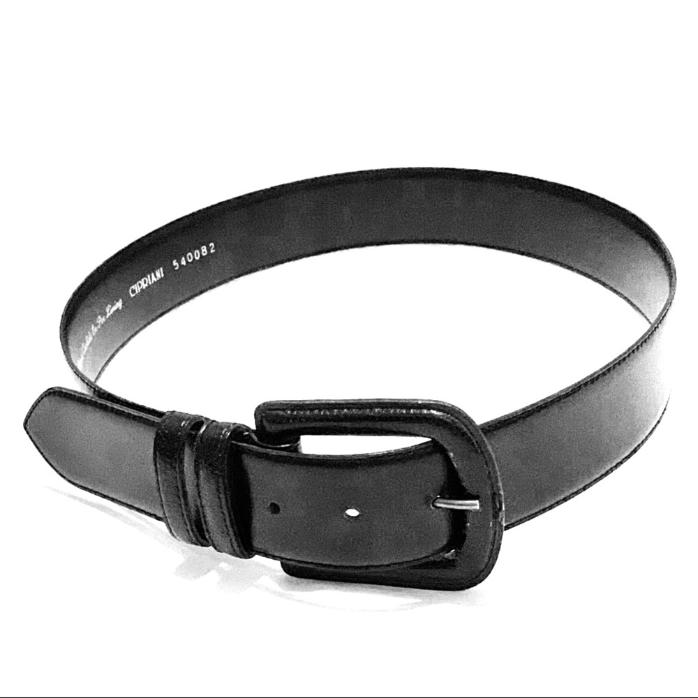 Cipriani Accessory Black Leather Belt